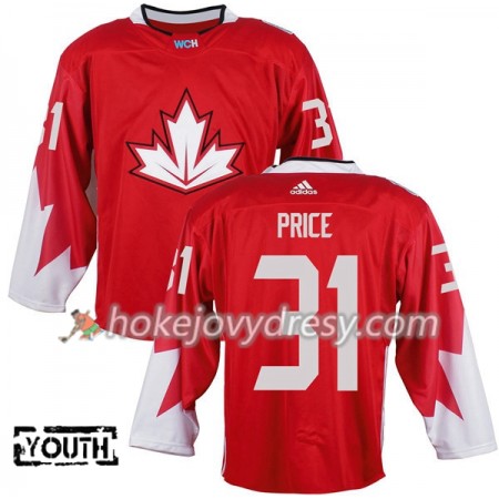 Dětské Hokejový Dres Kanada Carey Price 31 Světový pohár v ledním hokeji 2016 Červená